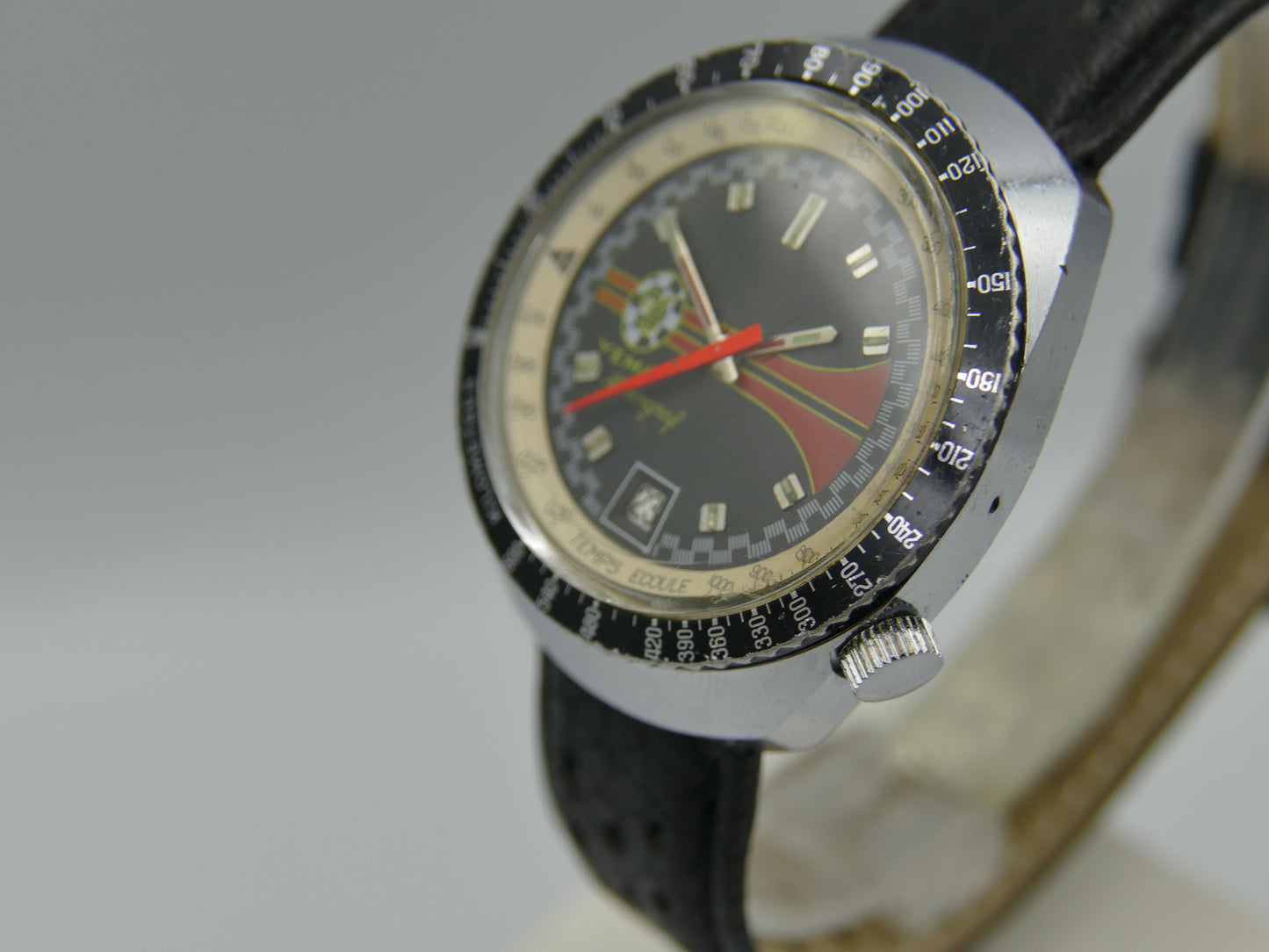 70's vintage watch mens racing Yema Meangraf hand wind FE 140-1 serviced RARE