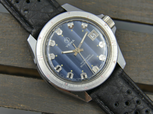 70's vintage watch mens Yema Sous marine diver automatic FE 3611 RARE ref.631014