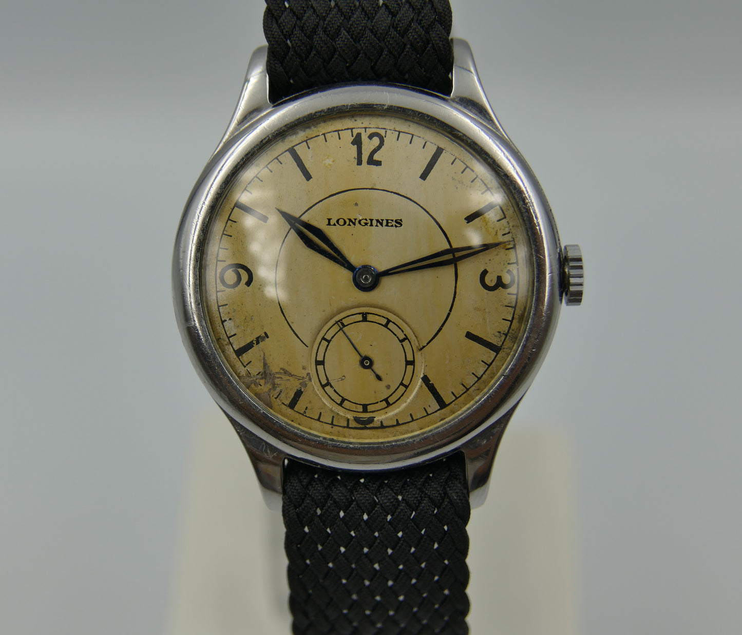 30's vintage watch mens military calatrava longines manual wind 12.68z rare