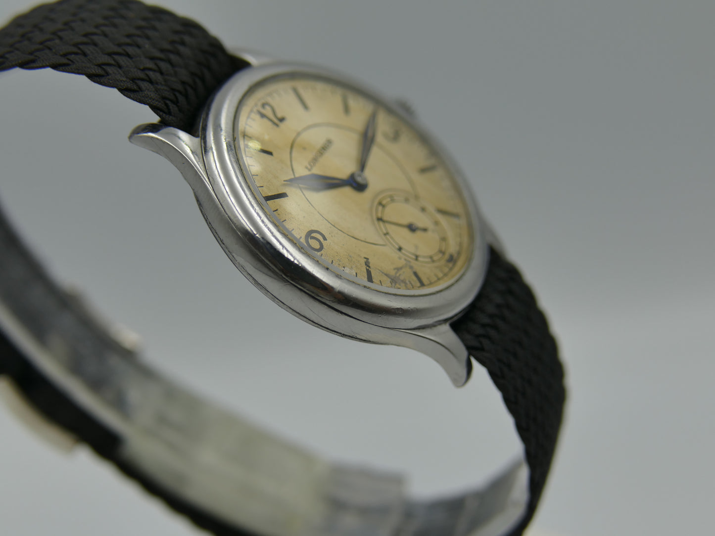 30's vintage watch mens military calatrava longines manual wind 12.68z rare