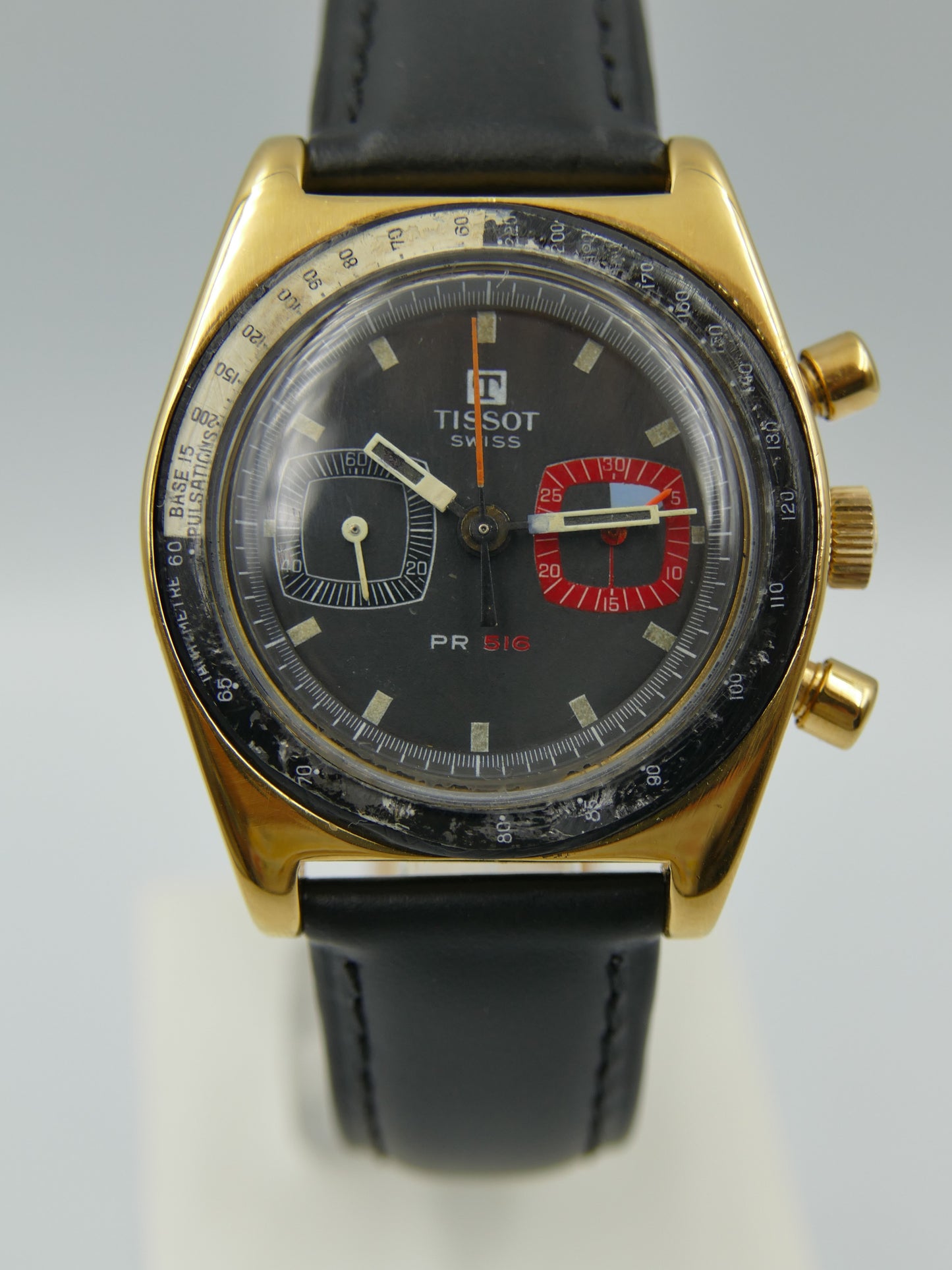 70's vintage watch mens Tissot PR 516 chronograph cal. 872 Lemania ref 40526-1X