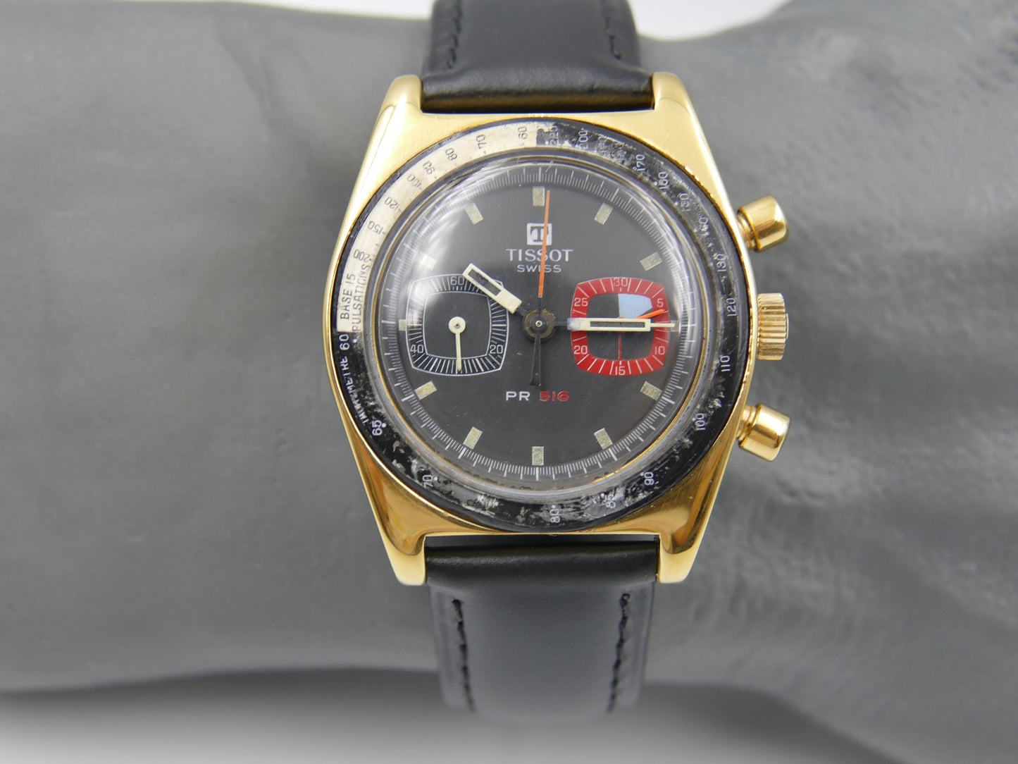 70's vintage watch mens Tissot PR 516 chronograph cal. 872 Lemania ref 40526-1X