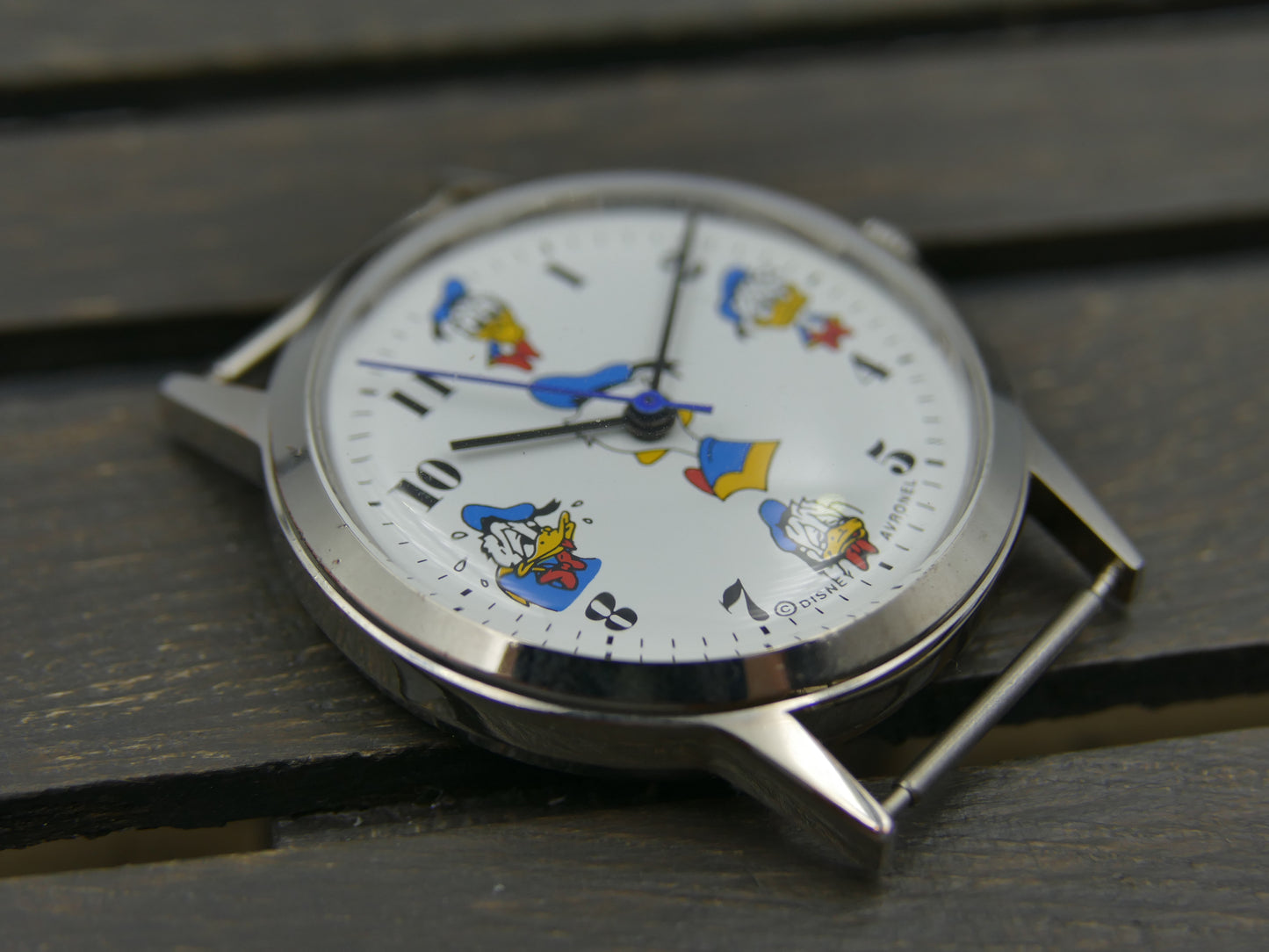 70's vintage watch Avronel Disney Donald Duck manual wind ZLN serviced  34mm