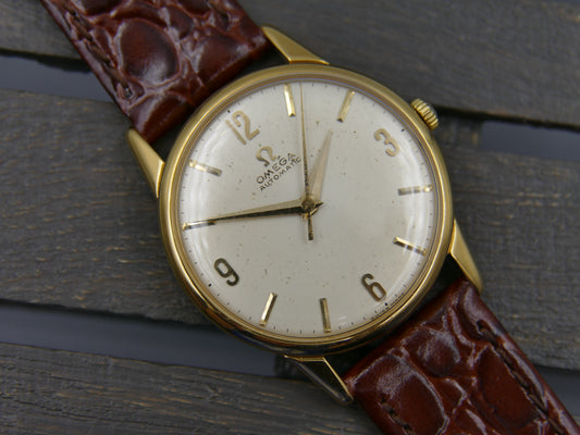 60's vintage watch mens Omega ref. 14748 SC-61 gold pl 33mm automatic cal. 552