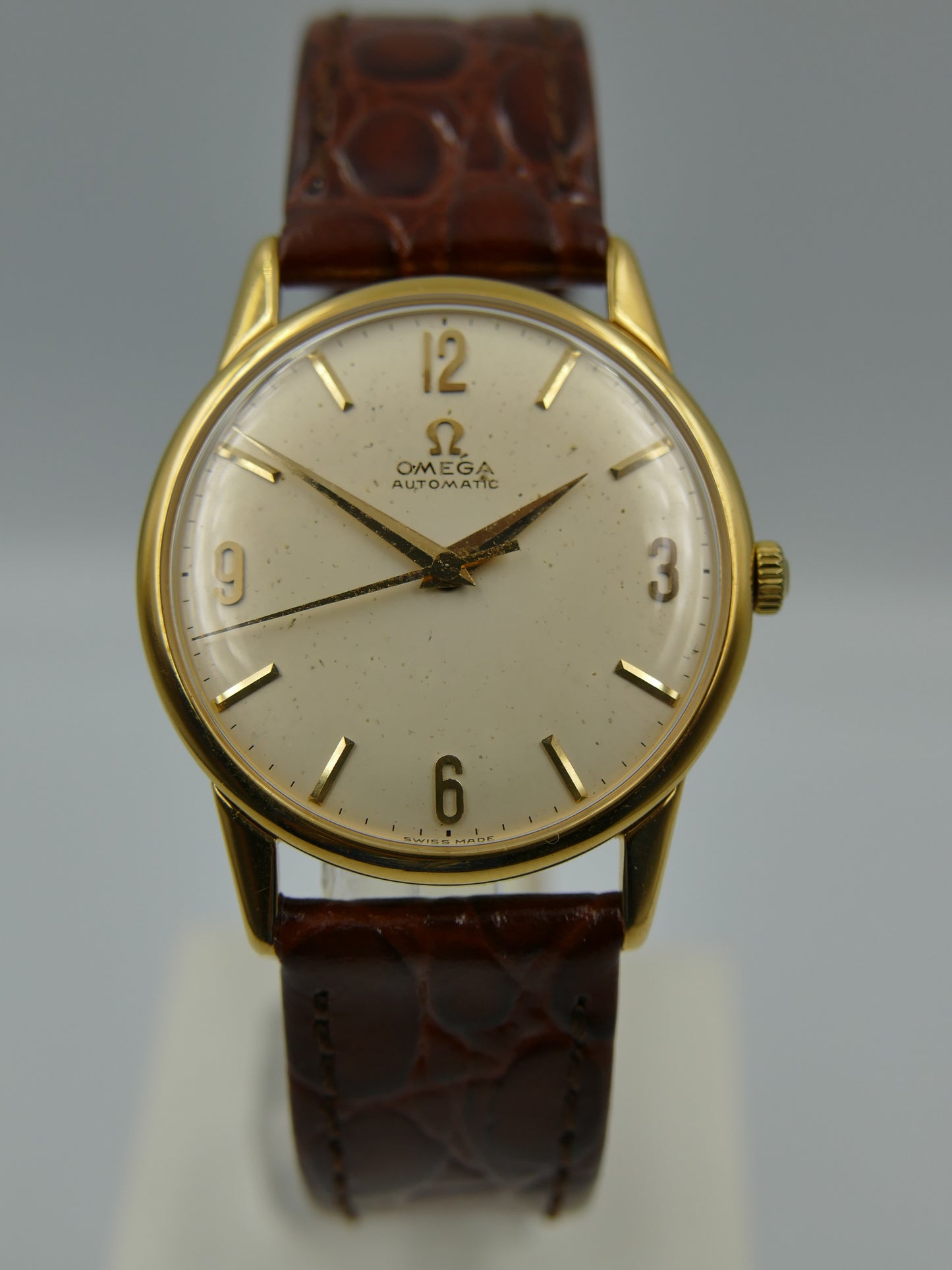 60's vintage watch mens Omega ref. 14748 SC-61 gold pl 33mm automatic cal. 552