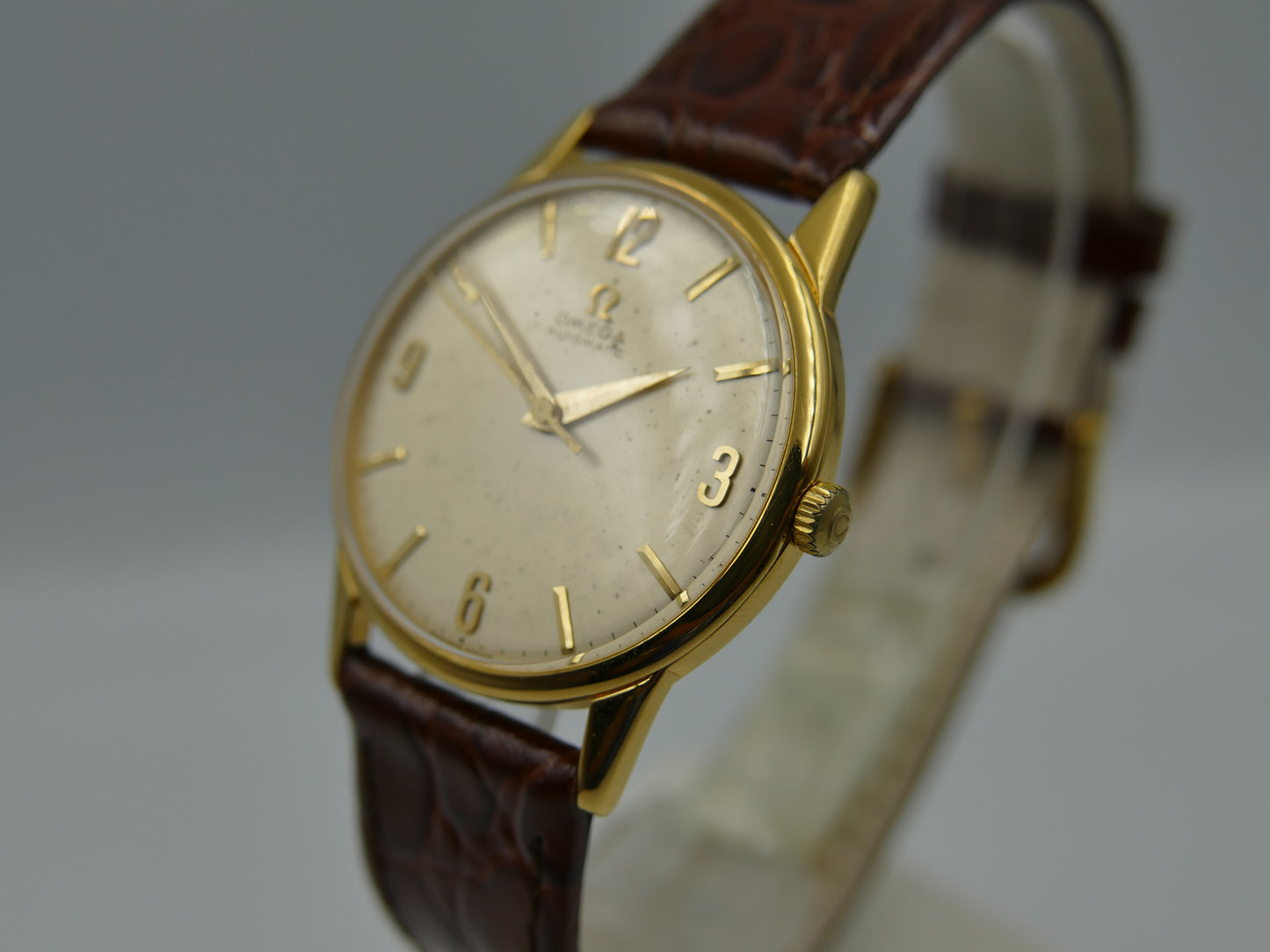 60's vintage watch mens Omega ref. 14748 SC-61 gold pl 33mm automatic cal. 552