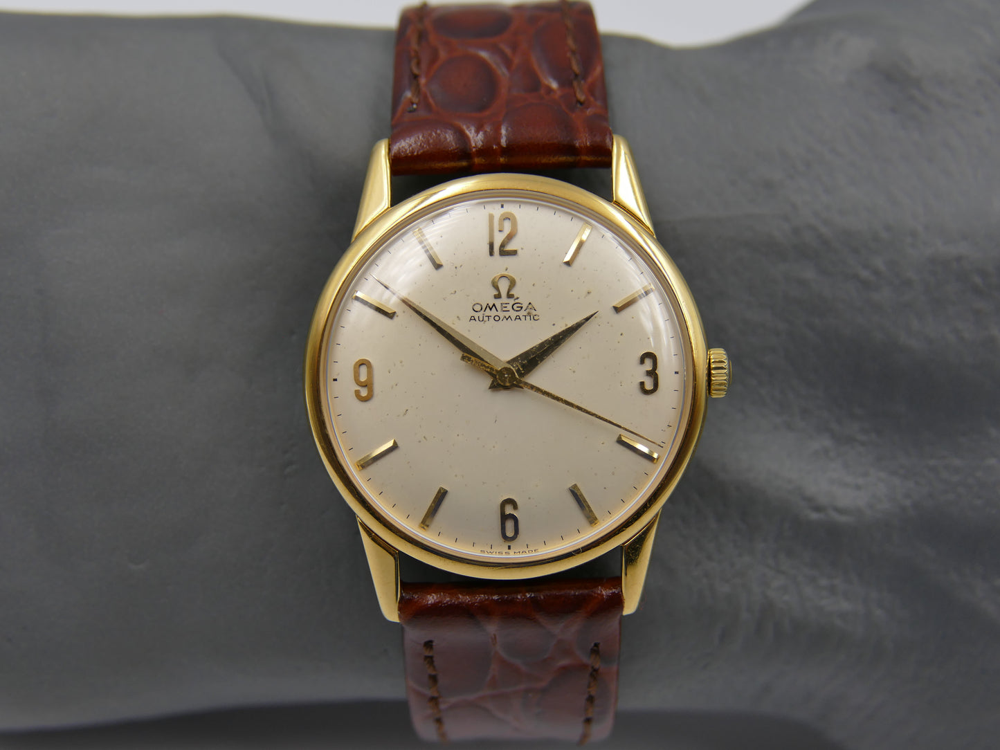 60's vintage watch mens Omega ref. 14748 SC-61 gold pl 33mm automatic cal. 552