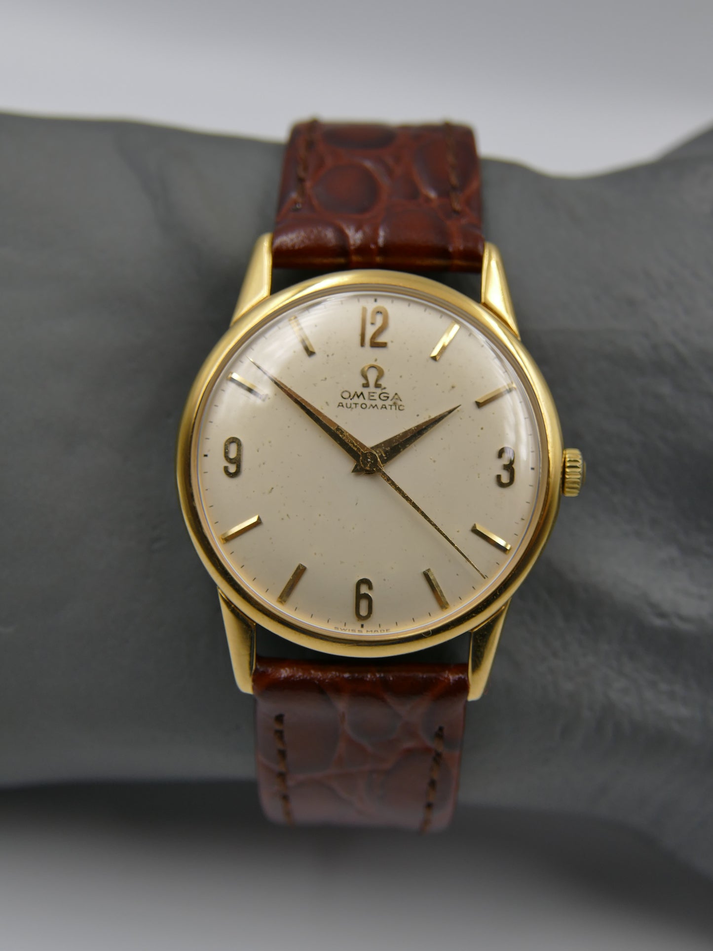 60's vintage watch mens Omega ref. 14748 SC-61 gold pl 33mm automatic cal. 552