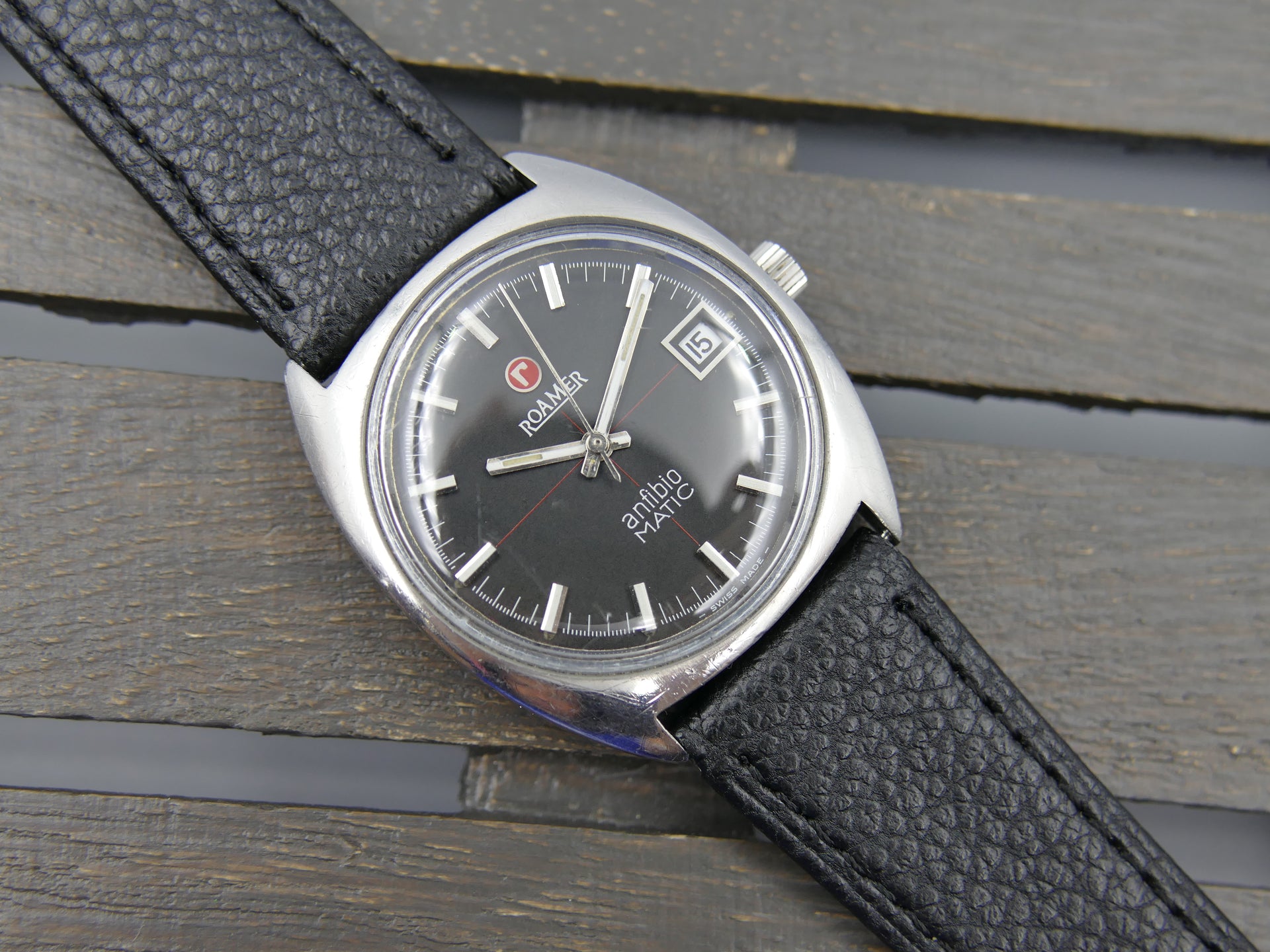 70s vintage watch Roamer anfibio Matic automatic ref