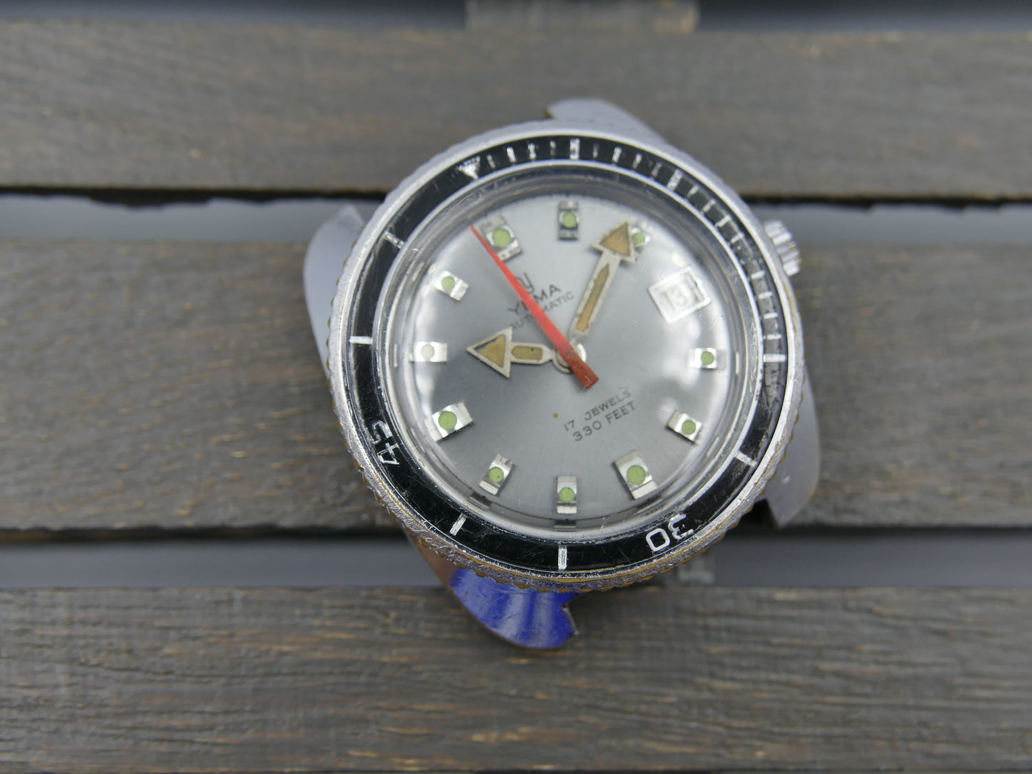 70's vintage watch mens Yema diver plongee automatic FE 3611