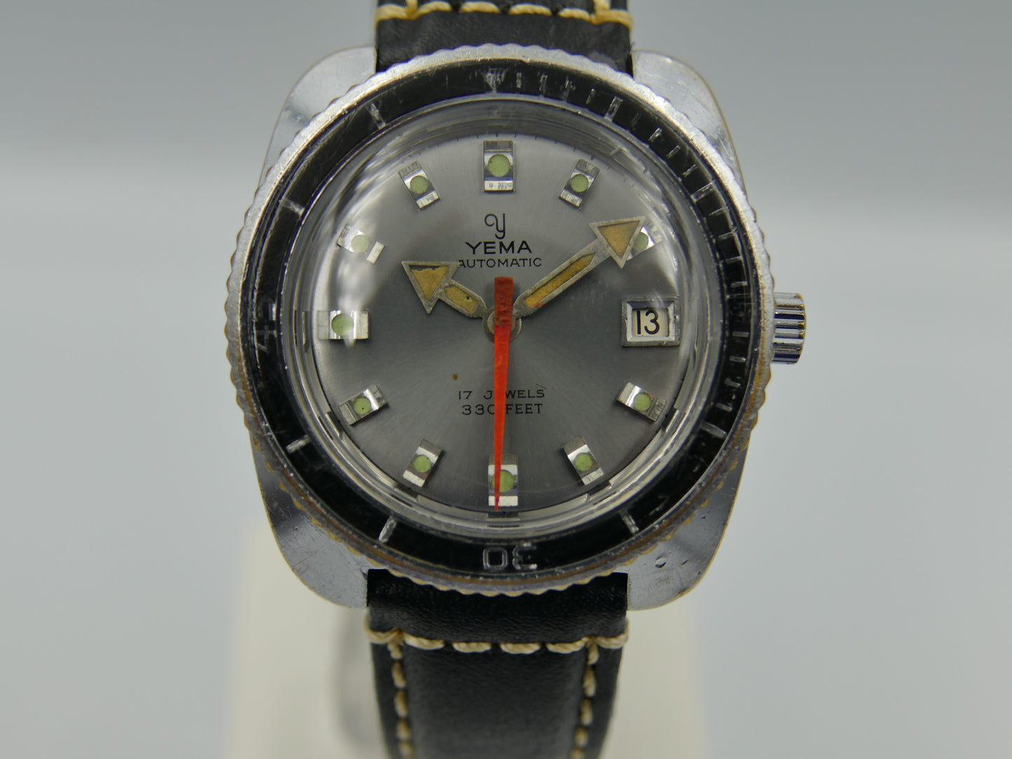 70's vintage watch mens Yema diver plongee automatic FE 3611