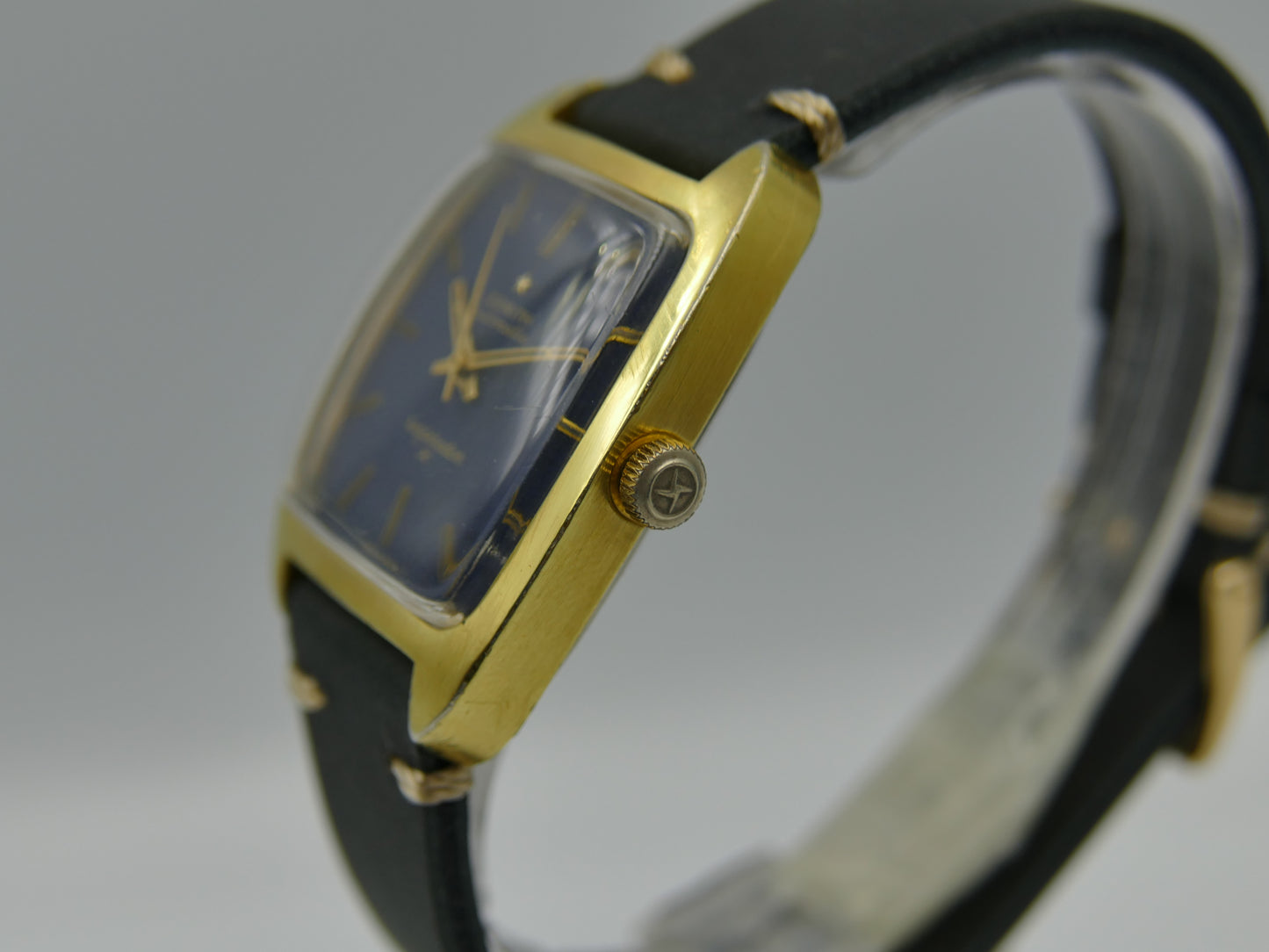 70's vintage watch mens Zenith respirator x ref 6708 automatic cal. 2552pc blue