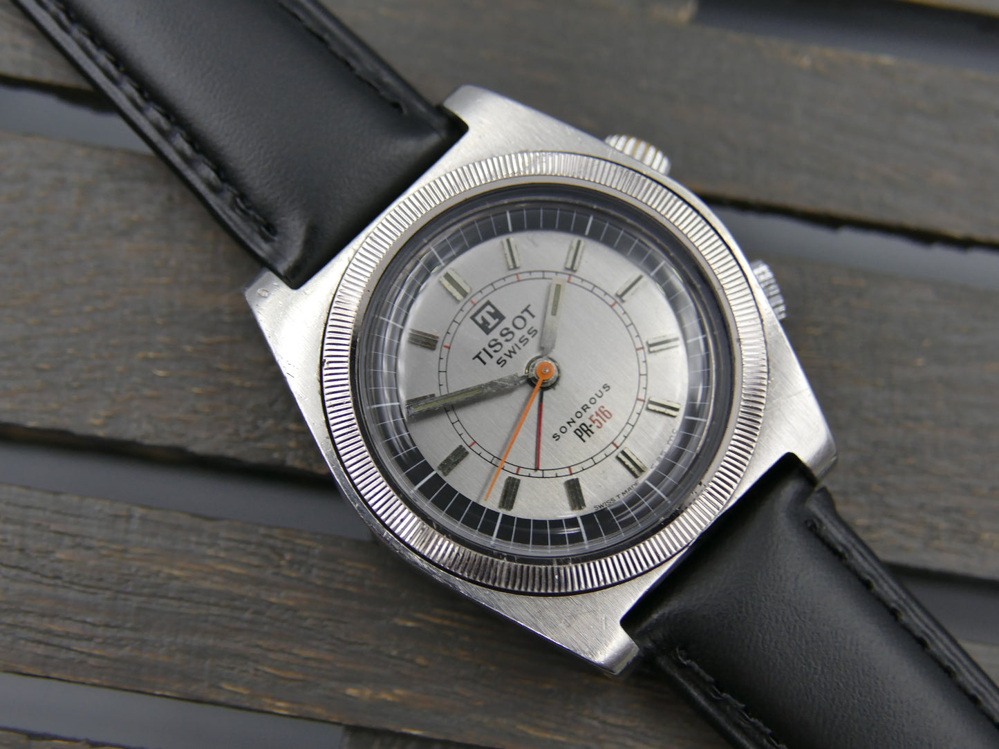 70's vintage watch mens Tissot PR 516 Sonorous Alarm AS1931 ref 40514 -3X