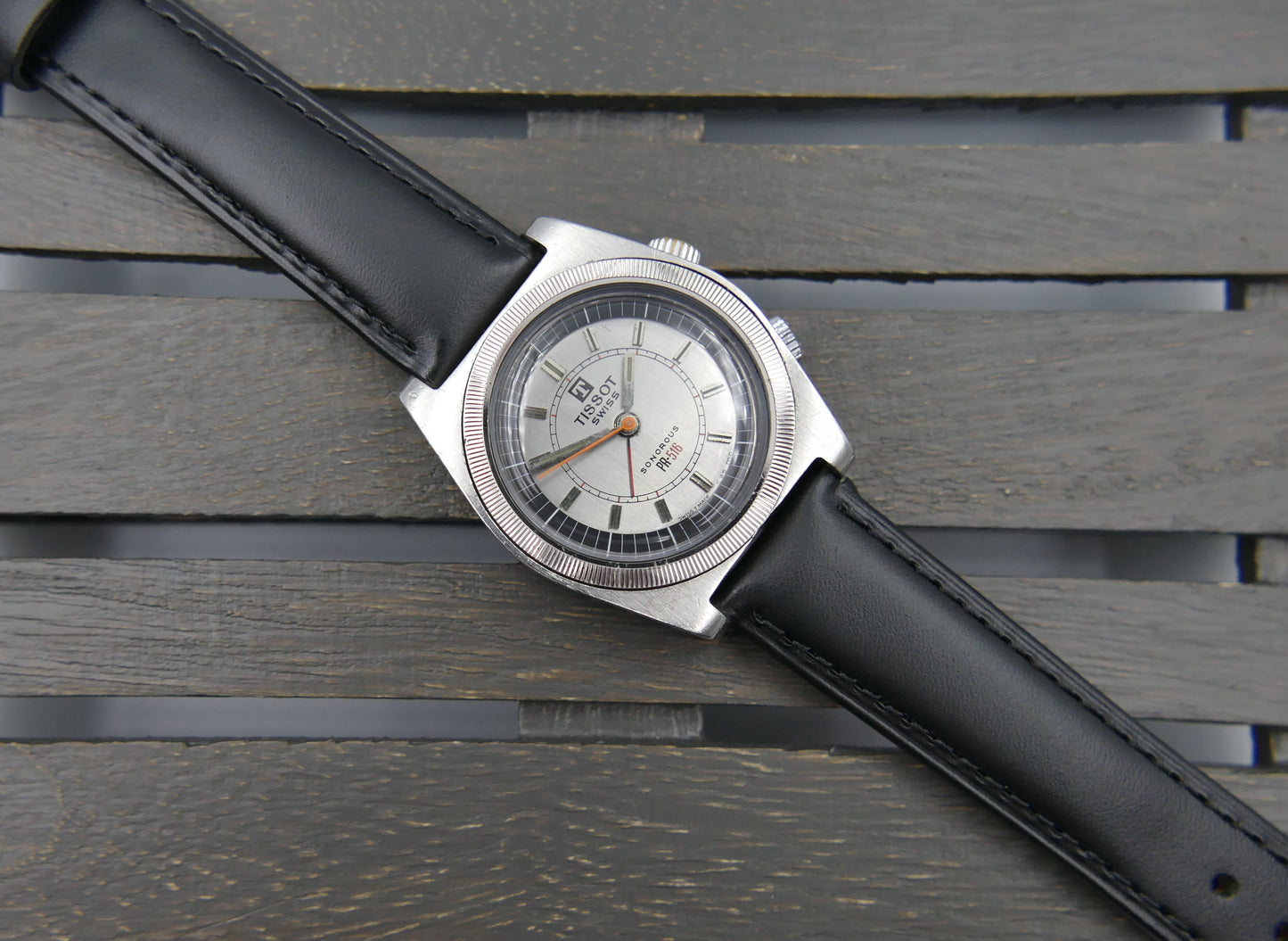 70's vintage watch mens Tissot PR 516 Sonorous Alarm AS1931 ref 40514 -3X