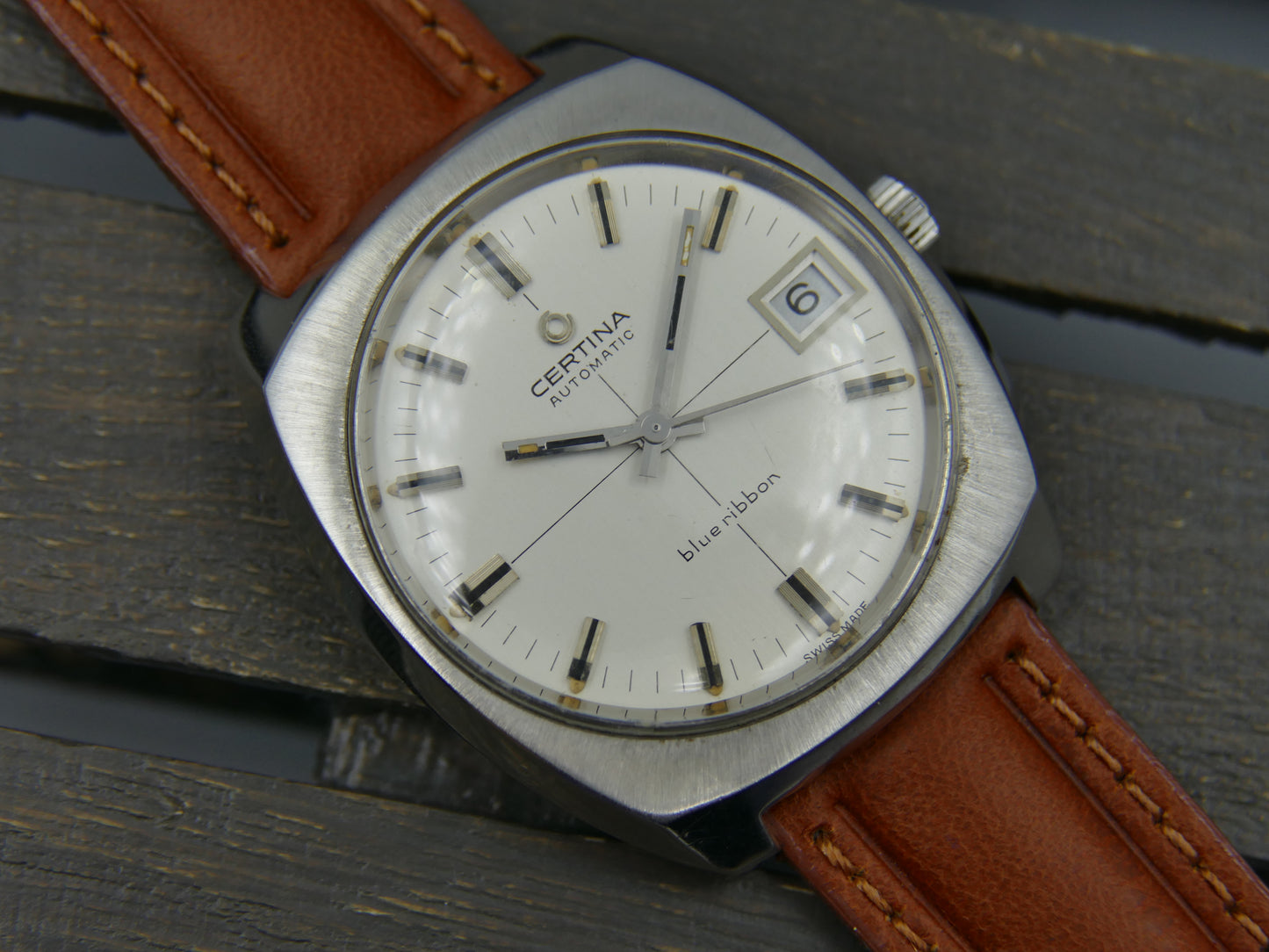 70's vintage watch mens Certina ref 5801 189 blue ribbon automatic cal. 25-651