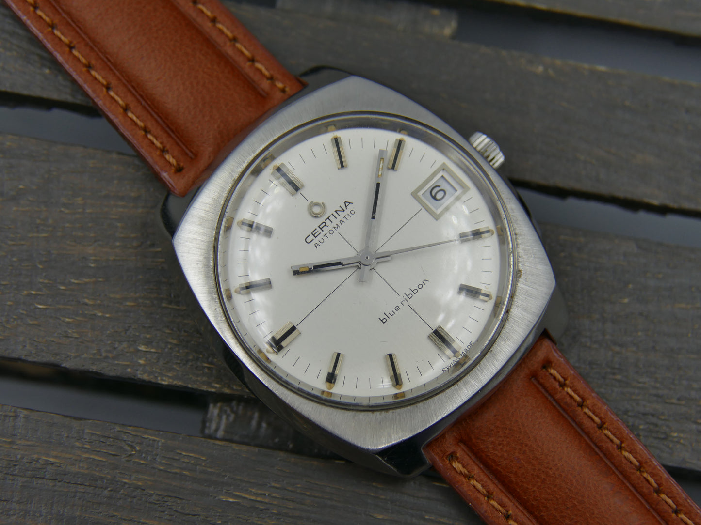 70's vintage watch mens Certina ref 5801 189 blue ribbon automatic cal. 25-651
