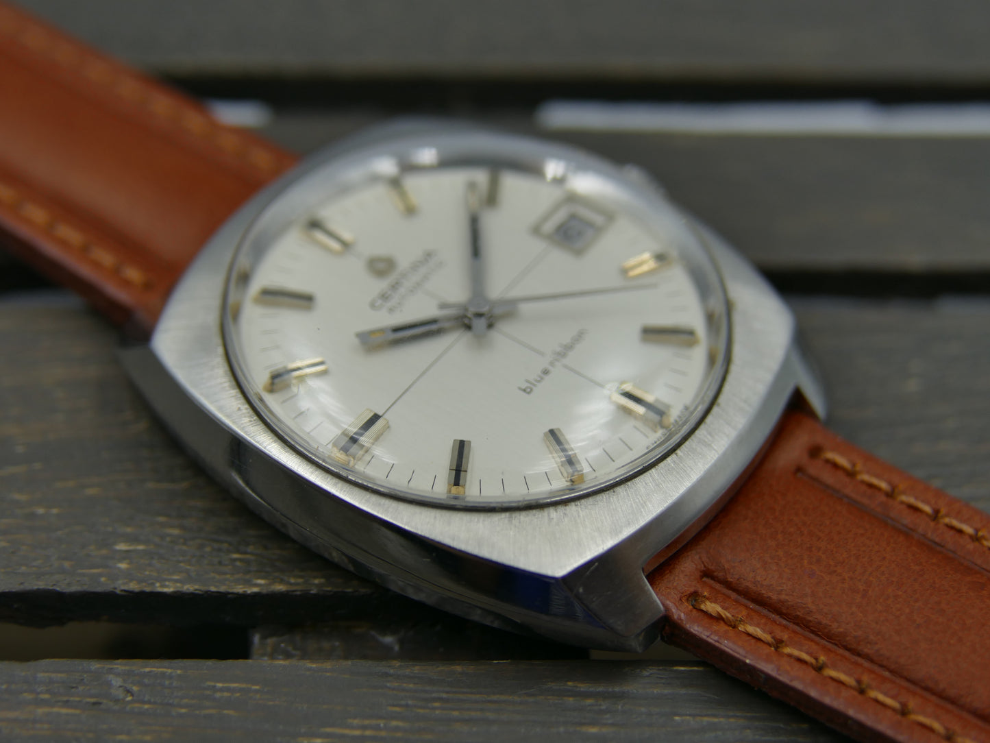 70's vintage watch mens Certina ref 5801 189 blue ribbon automatic cal. 25-651