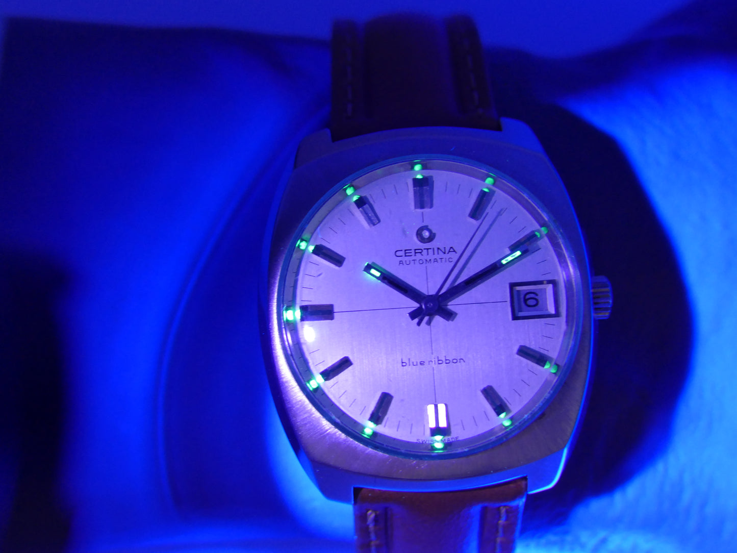 70's vintage watch mens Certina ref 5801 189 blue ribbon automatic cal. 25-651