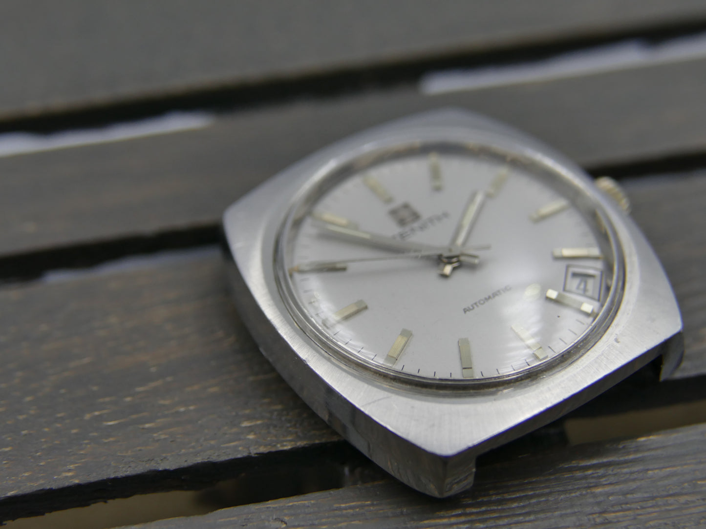 70's vintage watch mens zenith surf ref. 01.1300.380 automatic cal 2572 PC steel