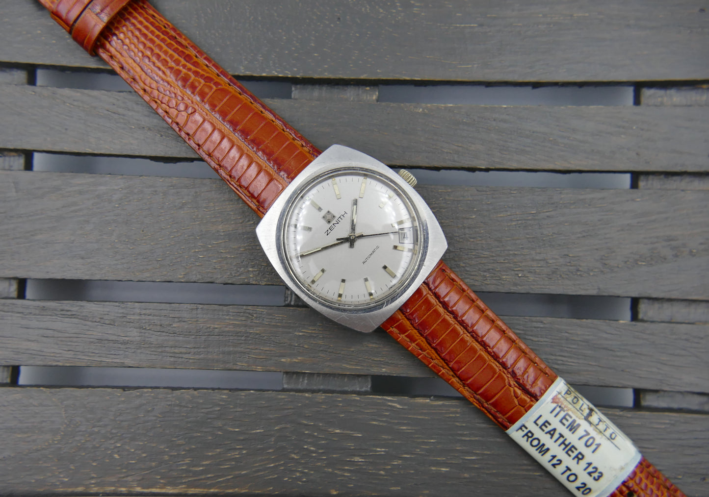 70's vintage watch mens zenith surf ref. 01.1300.380 automatic cal 2572 PC steel