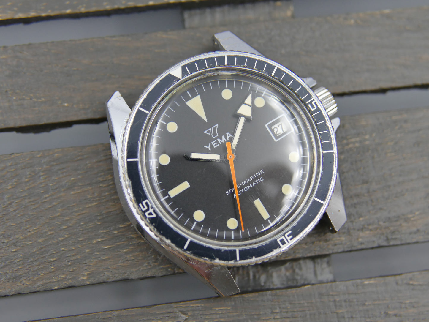 60's vintage watch mens Yema ref. 55 002 1 Sous marine diver plongee automatic