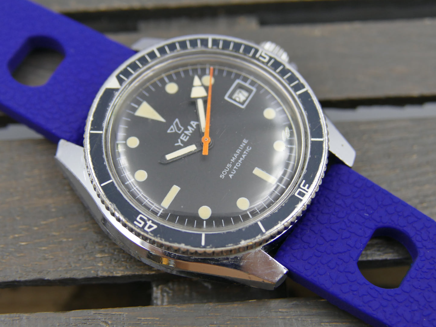 60's vintage watch mens Yema ref. 55 002 1 Sous marine diver plongee automatic