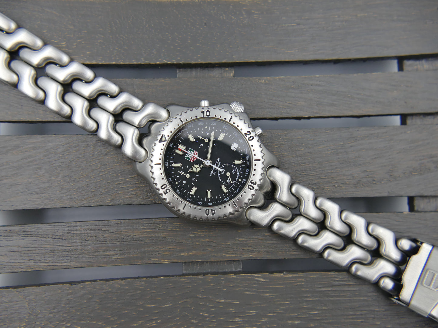 90's vintage watch mens TAG Heuer Link Chronograph CG1110 -0