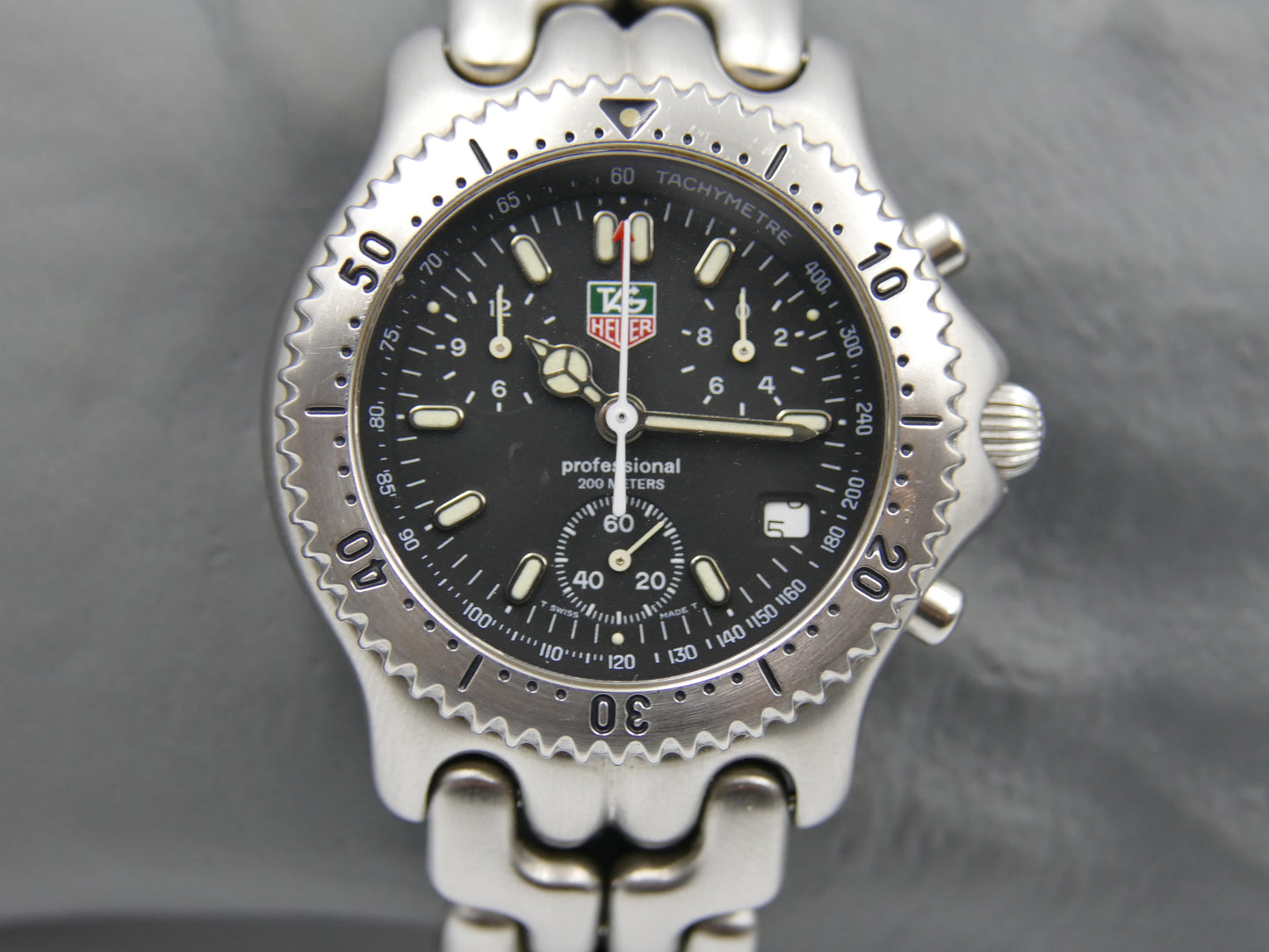 90's vintage watch mens TAG Heuer Link Chronograph CG1110 -0