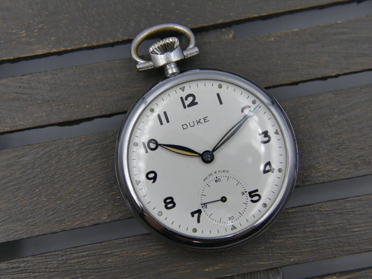 vintage pocket gousset watch DUKE manual wind  Parrenin HP 40