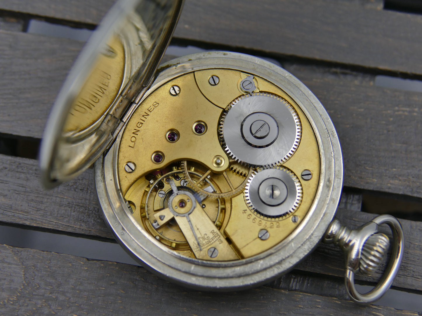1927 vintage pocket gousset watch Longines manual wind