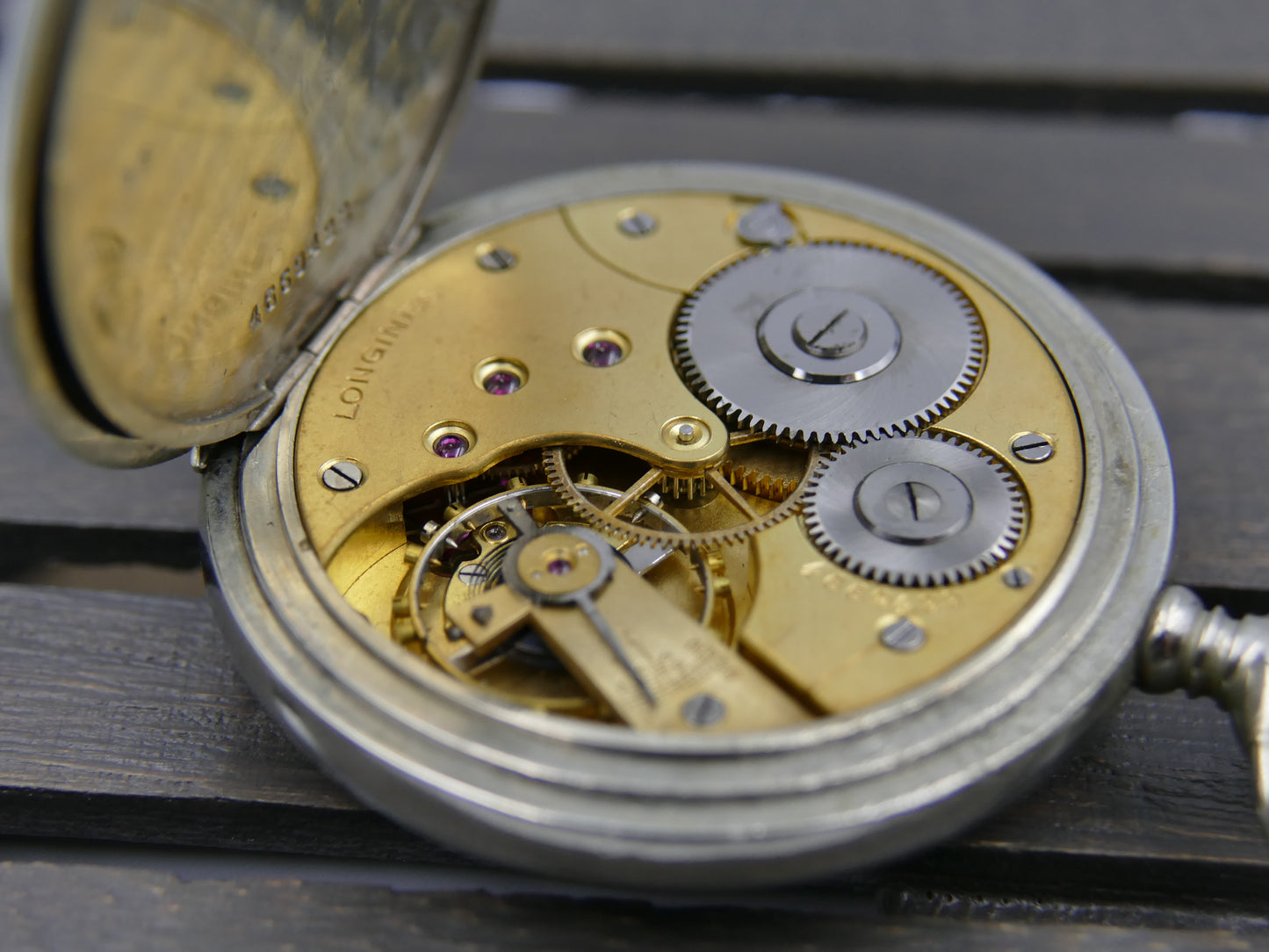 1927 vintage pocket gousset watch Longines manual wind