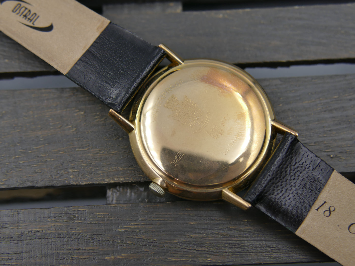60s vintage watch mens  LIP calendrier Calendar monobloc entirely gold-plated R136