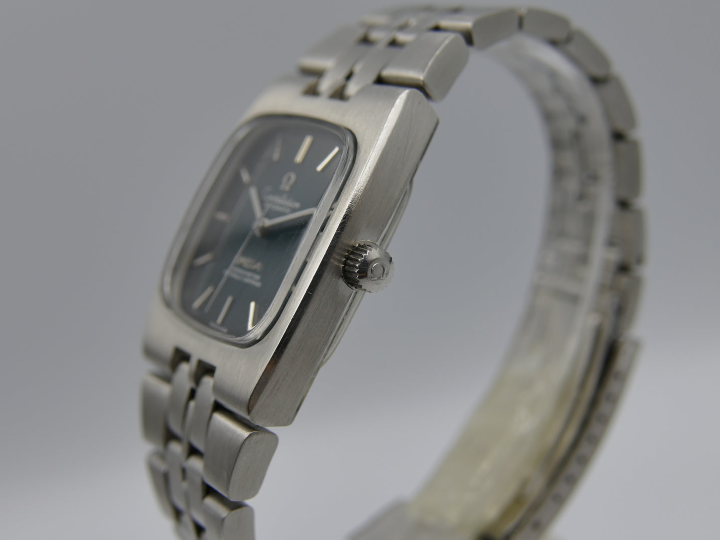 70's vintage watch mens Omega Constellation Chronometer ref. 168.047 green dial