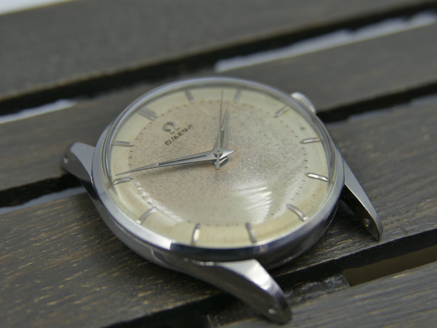 50s vintage watch mens Omega ref 2810 -4sc hand wind 283 two tone