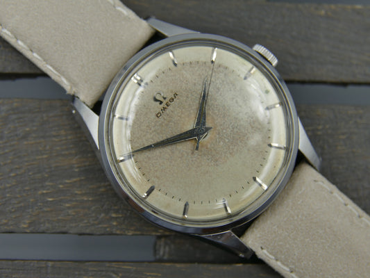 50s vintage watch mens Omega ref 2810 -4sc hand wind 283 two tone