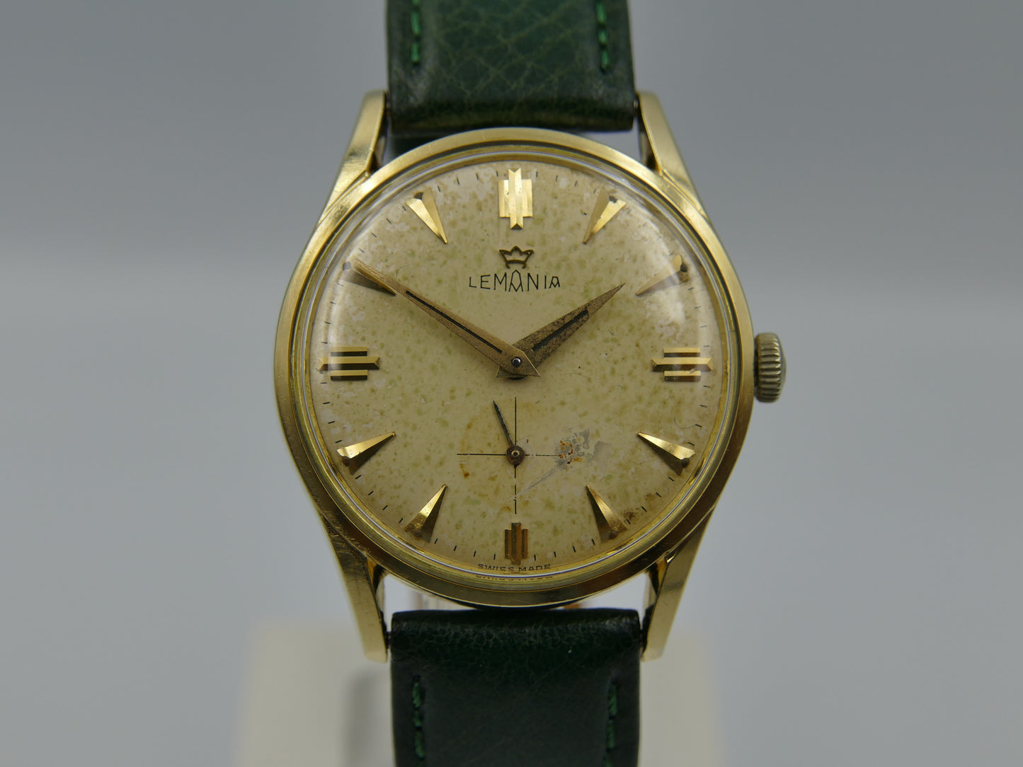 60s vintage watch mens Lemania ref. 918 -2 KO cal. 3000 gold pl serviced