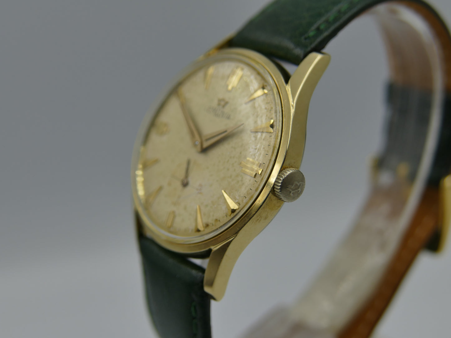 60s vintage watch mens Lemania ref. 918 -2 KO cal. 3000 gold pl serviced