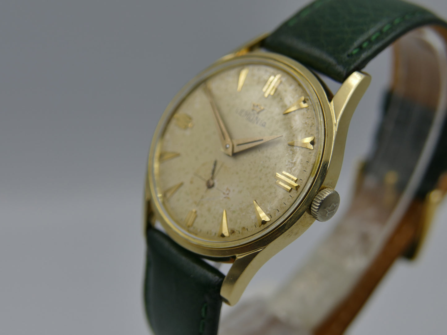 60s vintage watch mens Lemania ref. 918 -2 KO cal. 3000 gold pl serviced
