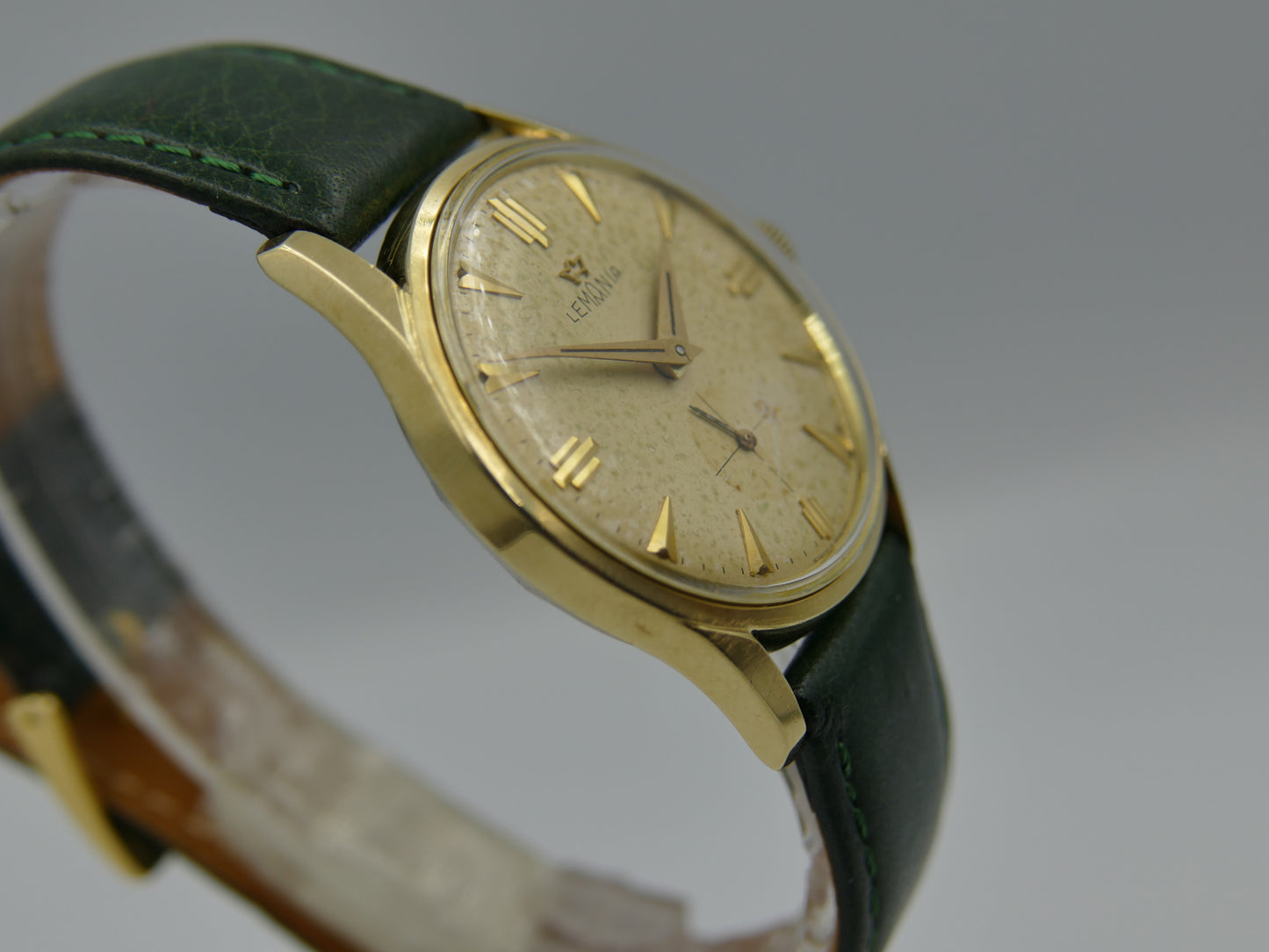 60s vintage watch mens Lemania ref. 918 -2 KO cal. 3000 gold pl serviced