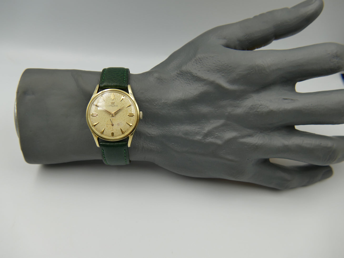 60s vintage watch mens Lemania ref. 918 -2 KO cal. 3000 gold pl serviced