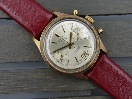 70s vintage watch mens Difor Suisse Chronograph Valjoux 7734 ref. 66.41.52
