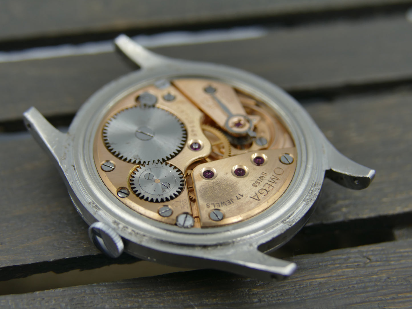 50s vintage watch mens Omega jumbo calatrava ref 2609 12 hand wind 266 37mm