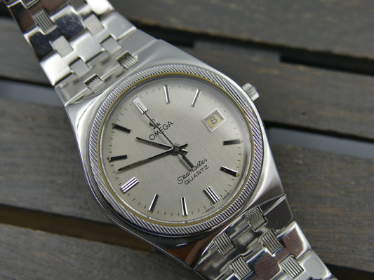 70s vintage watch mens Omega Seamaster quartz cal. 1342 ref. 196.0134 / 396.0873 royal oak