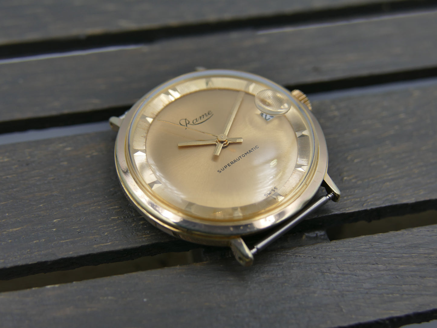 60s vintage watch mens swiss Rame superautomatic ETA 2452 deluxe dial serviced