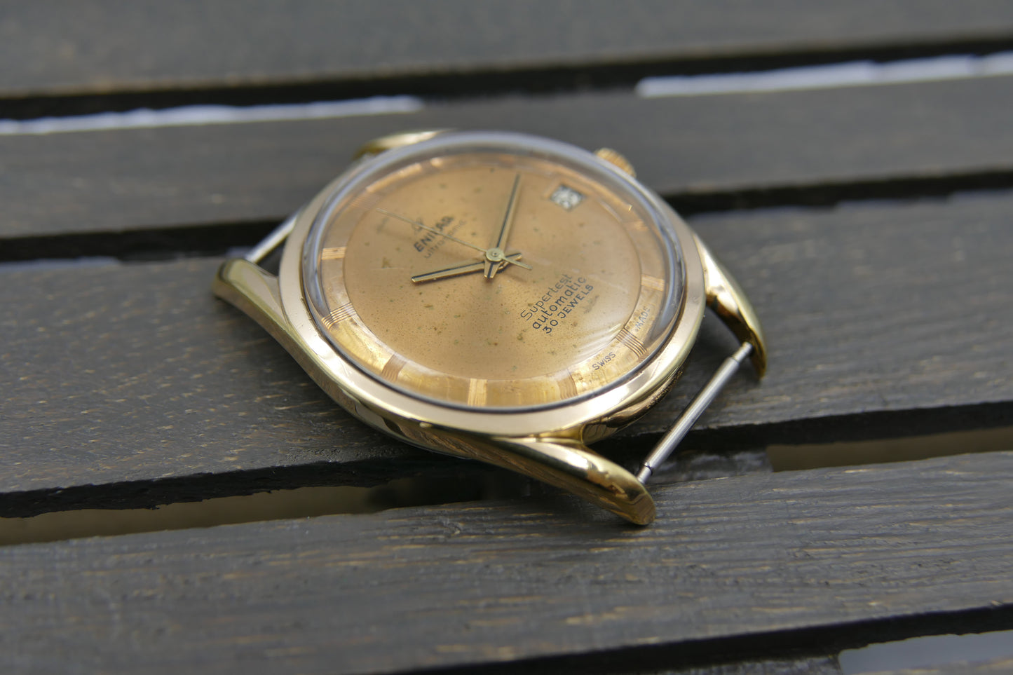 60’s vintage watch mens Enicar 100/254 ACPS Ultrsonic Supertest polerouter automatic AR 1125