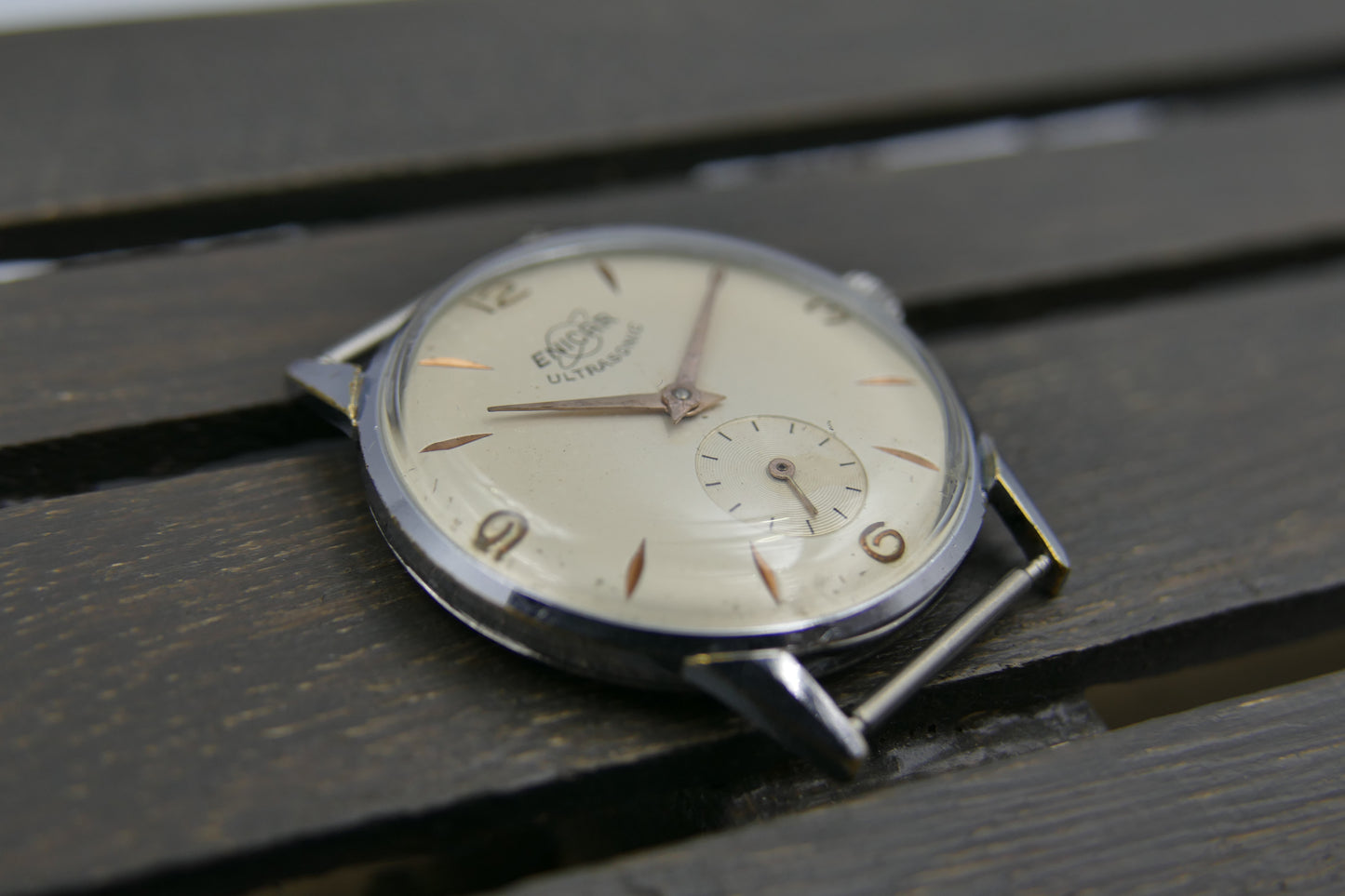 60s vintage watch Enicar 100/73M manual wind AR 1012 serviced