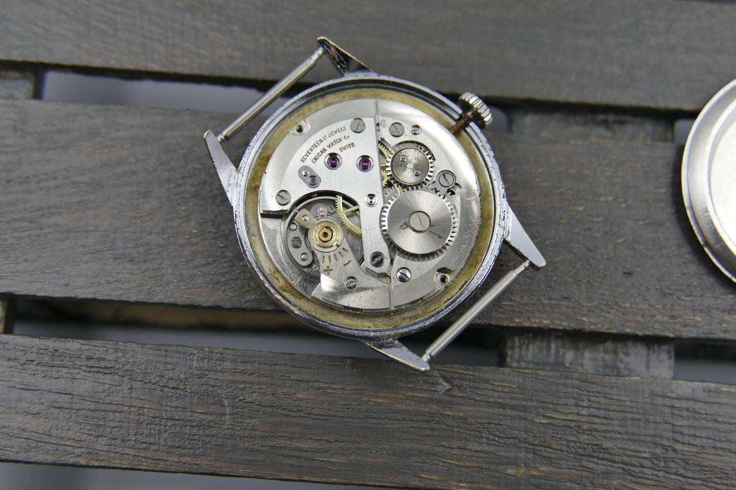 60s vintage watch Enicar 100/73M manual wind AR 1012 serviced