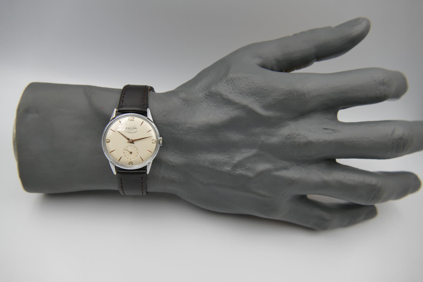60s vintage watch Enicar 100/73M manual wind AR 1012 serviced