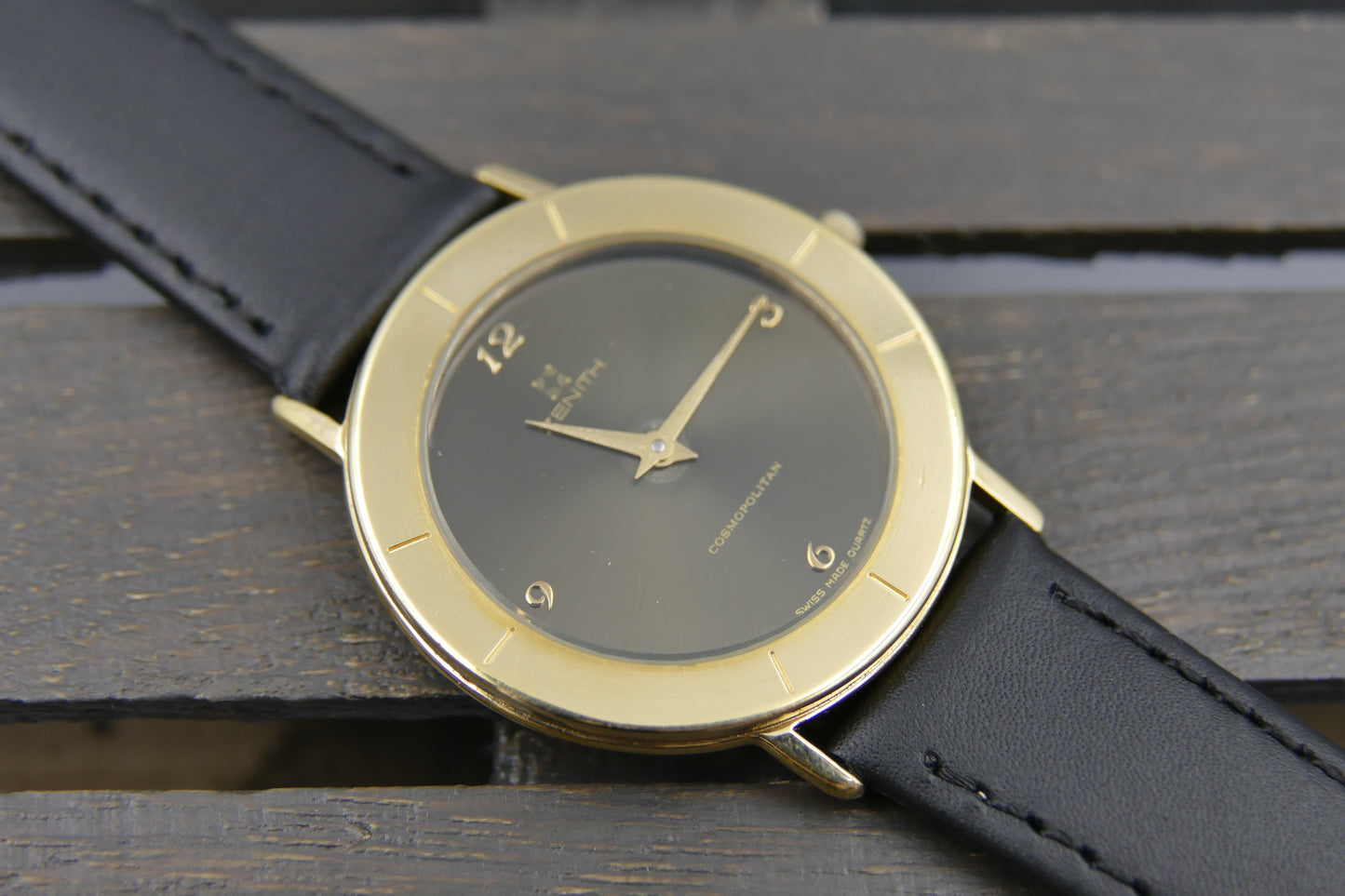 90s Vintage watch mens dress Zenith cosmopolitan ref 27.0290.385 Gold Tone ultra Thin