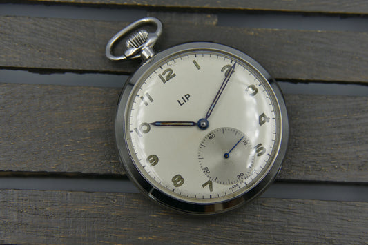 vintage pocket gousset watch LIP R40 made in france serviced